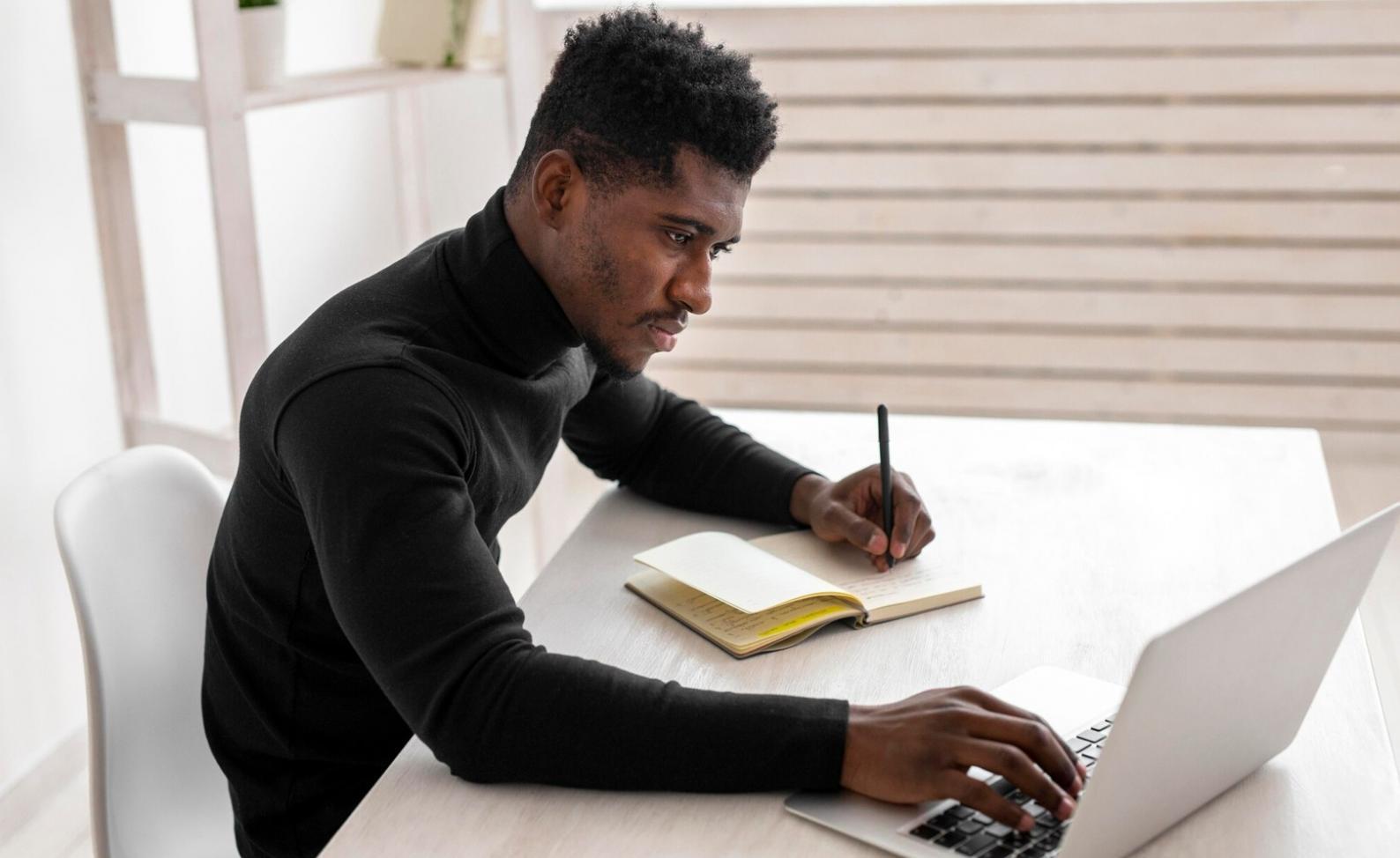 Financial analysis workspace with budget reports and planning materials